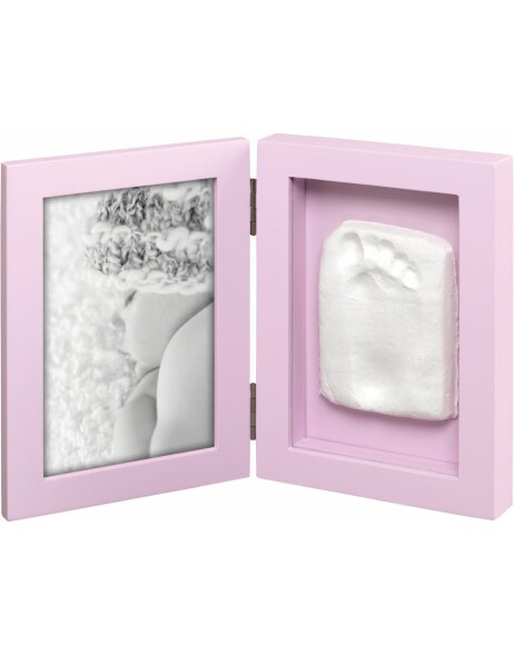 A621 Babyrahmen mit Fu&szlig;abdruck 10x15 cm rosa