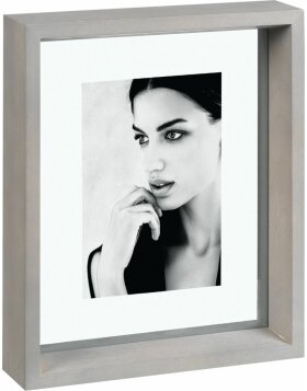 A756 Mascagni solid wood frame 13x18 cm grey double glass