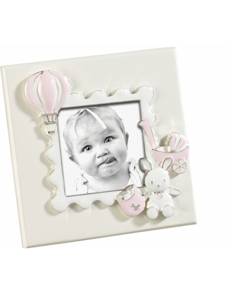 A898 Mascagni baby frame 6x6 cm pink
