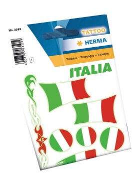ITALIEN FAHNEN Tattoos 1 Blatt