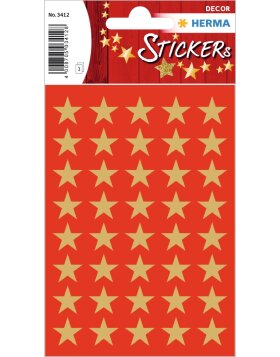 DECOR stickers stars 13mm gold foil 3 sheets