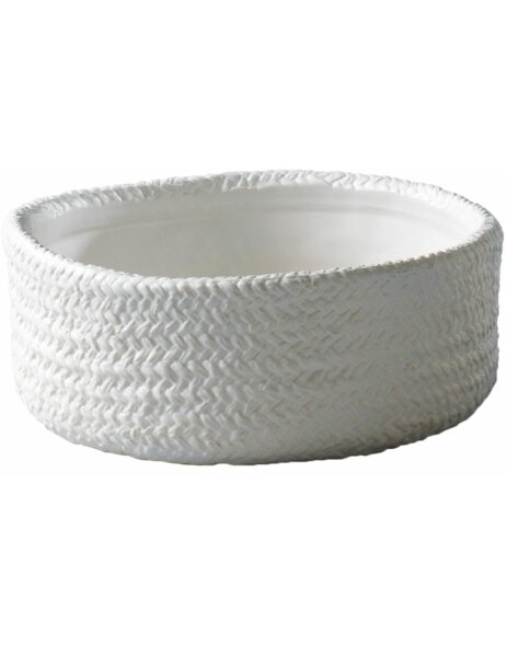 20QO1546 Mascagni decorative bowl white 24.5x23.8x9.5 cm