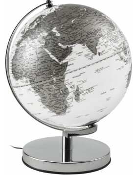 20AO1547 Mascagni Globe illuminated 25 cm silver
