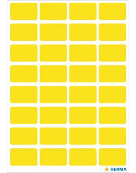 Multifunctionele etiketten geel 12x19 mm papier mat 160 st.