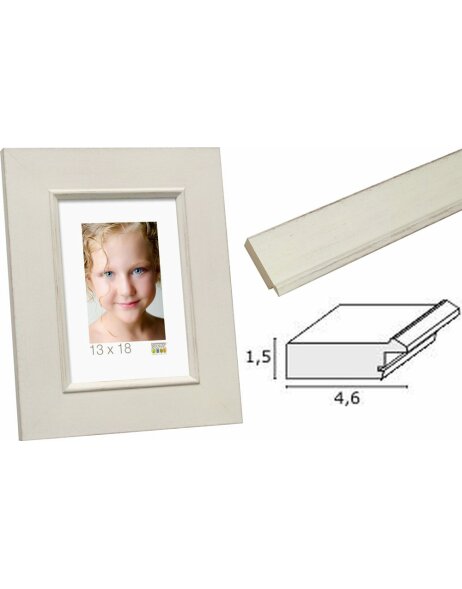 photo frame off white wood S48SS1