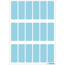 Multifunctionele etiketten blauw 12x34 mm papier mat 90 st.