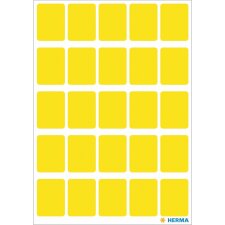 Multifunctionele etiketten geel 15x20 mm papier mat 125 st.