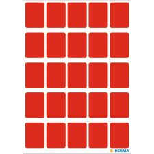 Etiquetas multiuso rojas 15x20 mm papel mate 125 unid.