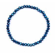 Bracelet Basic 50beadsx4mm bleu - MLBB0076S