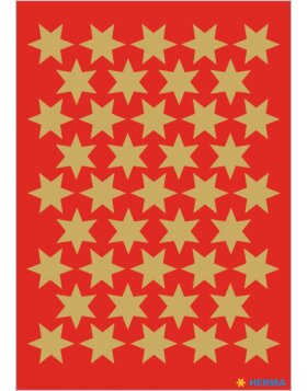 HERMA Weihnachts-Sticker Sterne, gold &Oslash; 14 mm