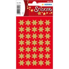 HERMA DECOR stickers stars 16mm gold foil 3 sheets