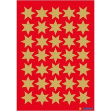 HERMA DECOR stickers stars 16mm gold foil 3 sheets