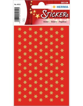 DECOR stickers Christmas stars gold foil 3 sheets