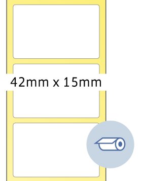 Roll labels 42x15mm