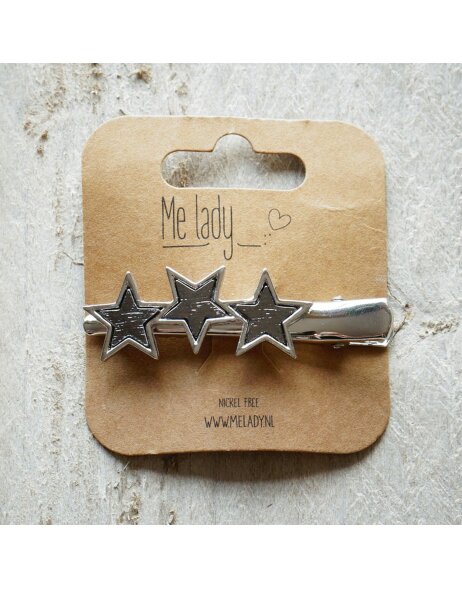 Hairpin 6 cm silver colored - MLHC0003
