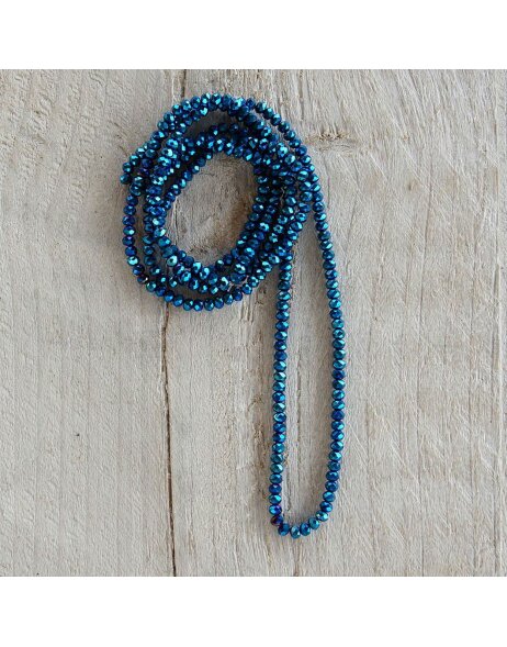 Halskette 4mmx1m blau - MLNC0076