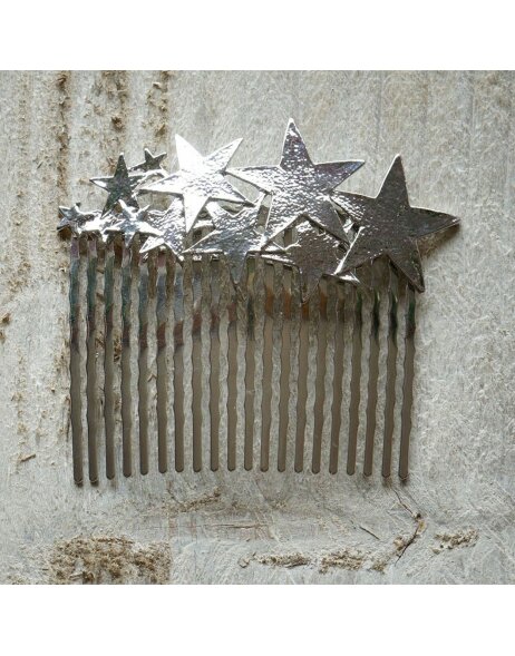Spinka do włos&oacute;w 8 cm w kolorze srebrnym - MLHC0015