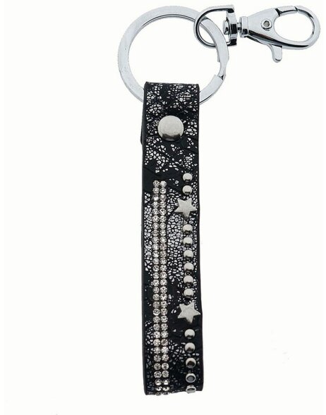 Key chain 15x2 cm black - MLKCH0031