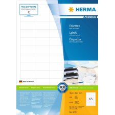 Étiquettes Premium A4, blanches 38,1x21,2 mm papier mat 6500 pcs.