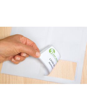 Name-textile labels A4 80x50 mm separable white removable artificial silk 250 pcs.
