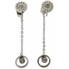 Earrings 5 cm silver colored - MLER0148