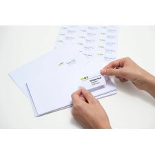 Étiquettes dadresse Premium A4, blanches 88,9x33,8 mm papier mat 1600 pcs.