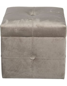 Footstool with storage compartment 30x30x28 cm beige - 64059BE