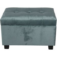 Footstool-Storage trunk 50x34x33 cm turquoise - 64061ST