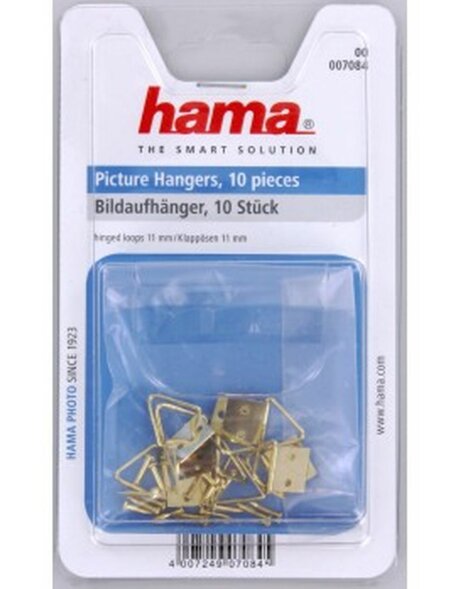 Picture hangers, hinged loops 11mm, 10 PC.