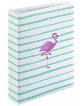 Memo Album Flamingo Stripes, voor 200 fotos in 10x15 cm formaat