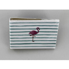 Flamingo Stripes Mini Slip-In Album for 40 Photos with a Size of 10x15 cm