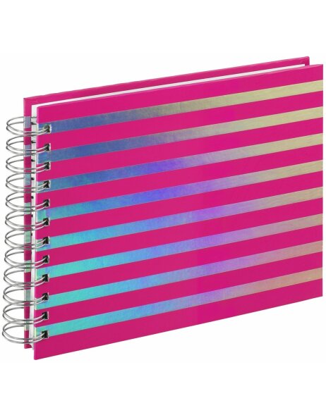 Flashy Spiral Album, 24x17 cm, 50 white pages, pink
