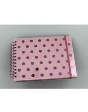 Twinkle Spiral Album, 24x17 cm, 50 white pages, rose