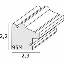 Deknudt S95MF1 Bilderrahmen Kunststoff gebrochenes Weiß 10x15 bis 40x50 cm