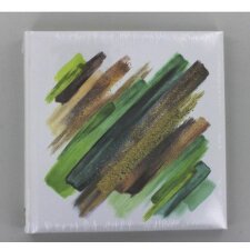 Jumbo-Album Brushstroke, 30x30 cm, 80 weiße Seiten, Grün
