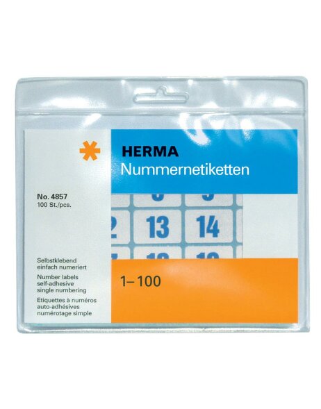 Etichette con numeri 1-100 di Herma