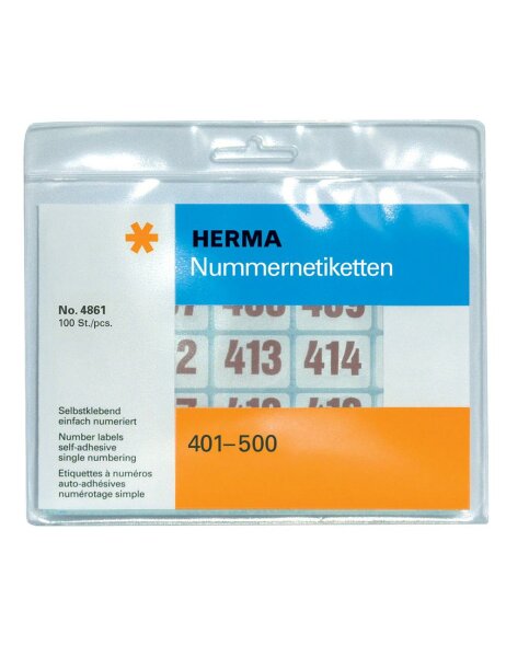 N&uacute;meros HERMA Etiquetas 401-500