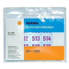 Nummer etiketten 501-1000 van Herma