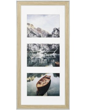 Kunststoffrahmen-Galerie Sierra, Natur, 25 x 55 cm (3 Bilder)