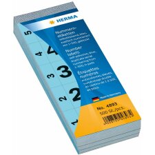 Herma Nummernblock 2-fach in blau