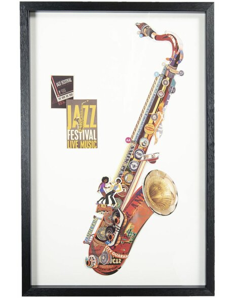 Tableau Saxophone 50324 multicolore 60x4x90 cm Tableau