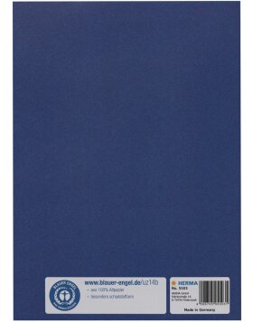 Protège-cahier papier A5 bleu foncé