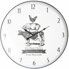 Horloge 5KL0145 Blanc - Noir Ø 62x5 cm - 1xAA