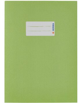Exercise book cover paper A5 green 100% wastepaper