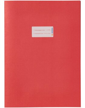 Prot&egrave;ge-cahier papier A4 rouge fonc&eacute;