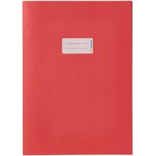 Protège-cahier papier A4 rouge foncé