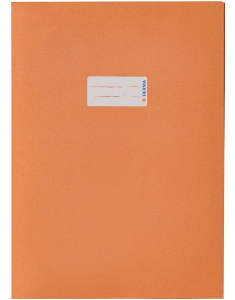 Prot&egrave;ge-cahier HERMA papier DIN A4 orange