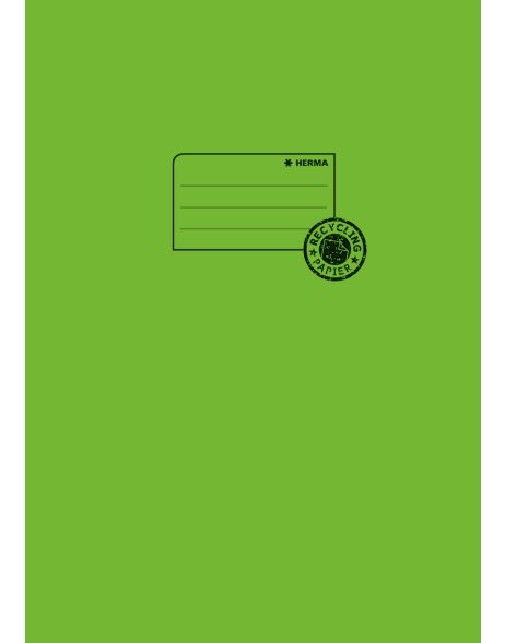 Exercise book cover paper A4 green 100% wastepaper