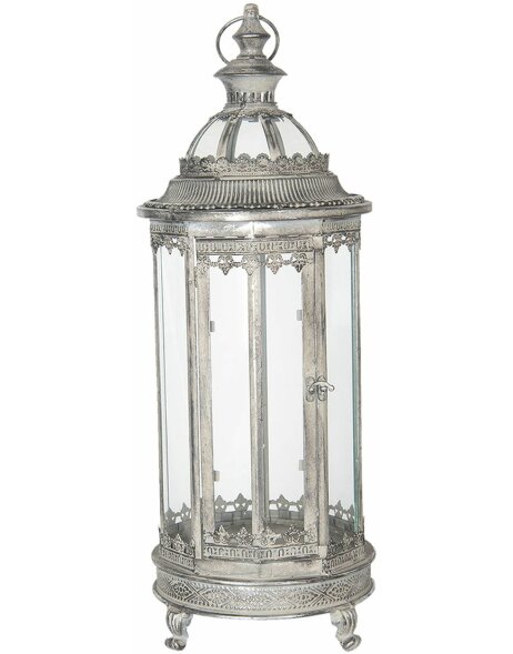 Clayre &amp; Eef Lantern 5Y0564 silver &Oslash; 23x60 cm