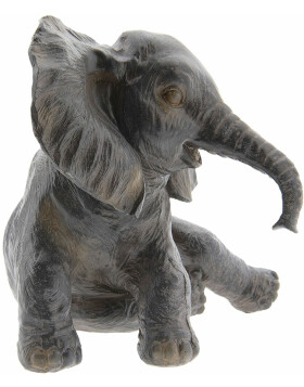 Decorazione Elefante 6PR2403 Marrone - Grigio 20x19x17 cm